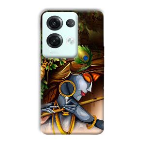 Krishna & Flute Phone Customized Printed Back Cover for Oppo Reno 8 Pro 5G