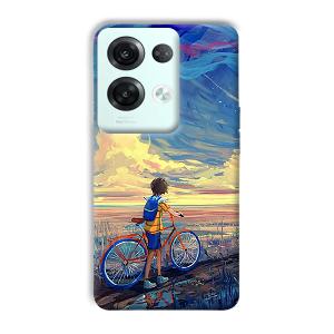 Boy & Sunset Phone Customized Printed Back Cover for Oppo Reno 8 Pro 5G