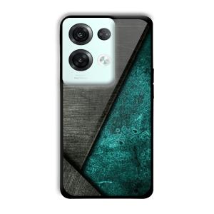 Aqua Green Customized Printed Glass Back Cover for Oppo