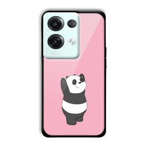 Pink Panda Customized Printed Glass Back Cover for Oppo