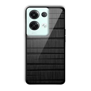 Black Wooden Pattern Customized Printed Glass Back Cover for Oppo