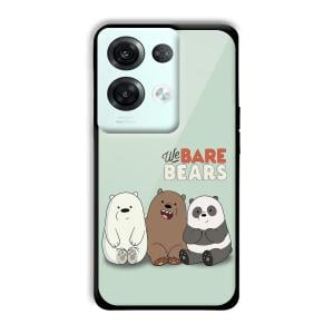 We Bare Bears Customized Printed Glass Back Cover for Oppo