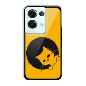 Sneaky Cat Customized Printed Glass Back Cover for Oppo