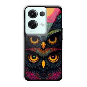 2 Owls Customized Printed Glass Back Cover for Oppo