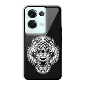 Angry Lion Customized Printed Glass Back Cover for Oppo