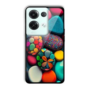 Colored Pebbles Customized Printed Glass Back Cover for Oppo