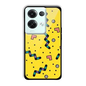 Yellow Game Customized Printed Glass Back Cover for Oppo