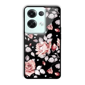 Flowery Design Customized Printed Glass Back Cover for Oppo