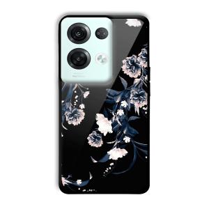 Dark Flowers Customized Printed Glass Back Cover for Oppo