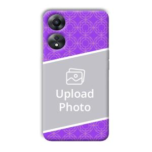 Purple Design Customized Printed Back Cover for Oppo A78 5G