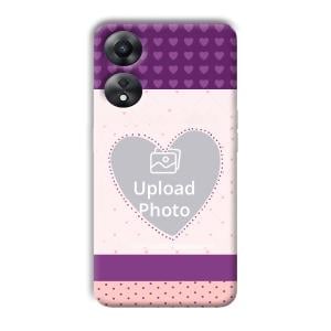 Purple Hearts Customized Printed Back Cover for Oppo A78 5G