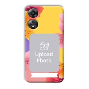 Colorful Flowers Customized Printed Back Cover for Oppo A78 5G