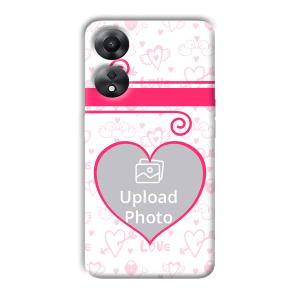 Hearts Customized Printed Back Cover for Oppo A78 5G