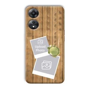 Wooden Photo Collage Customized Printed Back Cover for Oppo A78 5G