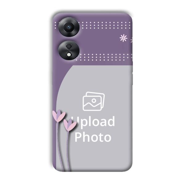 Lilac Pattern Customized Printed Back Cover for Oppo A78 5G