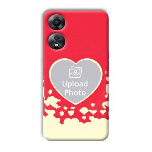 Heart Customized Printed Back Cover for Oppo A78 5G