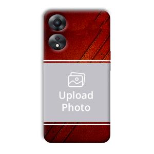 Solid Red Customized Printed Back Cover for Oppo A78 5G