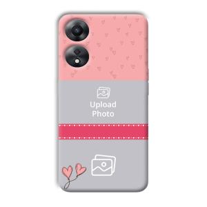 Pinkish Design Customized Printed Back Cover for Oppo A78 5G