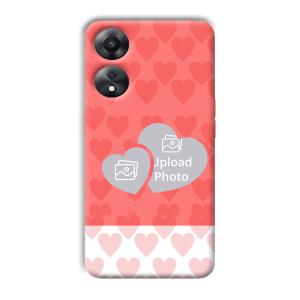 2 Hearts Customized Printed Back Cover for Oppo A78 5G