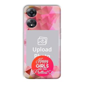 Happy Girls Customized Printed Back Cover for Oppo A78 5G