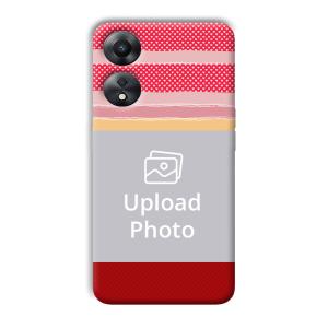 Red Pink Design Customized Printed Back Cover for Oppo A78 5G