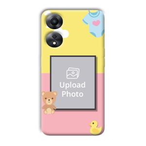 Teddy Bear Baby Design Customized Printed Back Cover for Oppo A78 5G