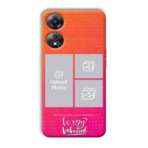 To My Valentine Customized Printed Back Cover for Oppo A78 5G