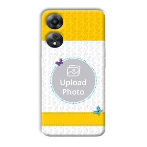Butterflies & Yellow Customized Printed Back Cover for Oppo A78 5G