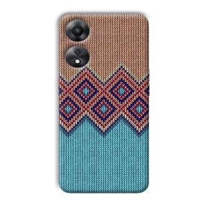 Fabric Design Phone Customized Printed Back Cover for Oppo A78 5G