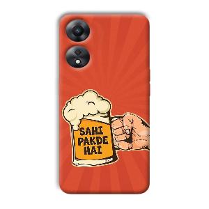 Sahi Pakde Hai Phone Customized Printed Back Cover for Oppo A78 5G