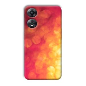 Red Orange Phone Customized Printed Back Cover for Oppo A78 5G