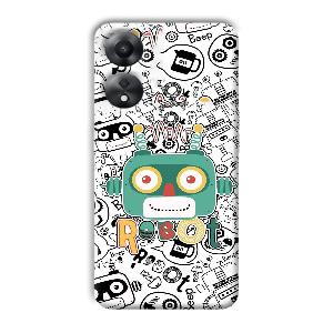 Animated Robot Phone Customized Printed Back Cover for Oppo A78 5G