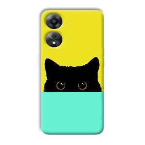 Black Cat Phone Customized Printed Back Cover for Oppo A78 5G