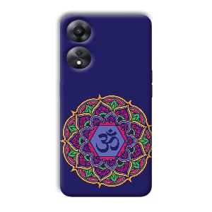 Blue Om Design Phone Customized Printed Back Cover for Oppo A78 5G