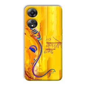 Ganpathi Prayer Phone Customized Printed Back Cover for Oppo A78 5G