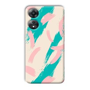 Pinkish Blue Phone Customized Printed Back Cover for Oppo A78 5G
