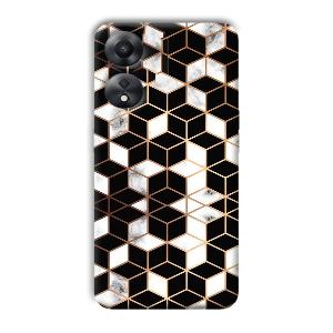 Black Cubes Phone Customized Printed Back Cover for Oppo A78 5G