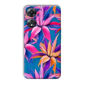 Aqautic Flowers Phone Customized Printed Back Cover for Oppo A78 5G