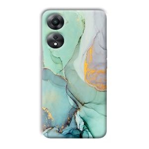 Green Marble Phone Customized Printed Back Cover for Oppo A78 5G