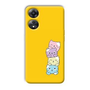 Colorful Kittens Phone Customized Printed Back Cover for Oppo A78 5G