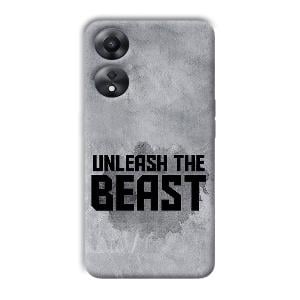 Unleash The Beast Phone Customized Printed Back Cover for Oppo A78 5G