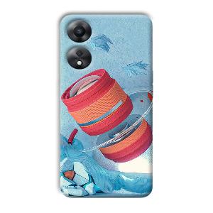 Blue Design Phone Customized Printed Back Cover for Oppo A78 5G