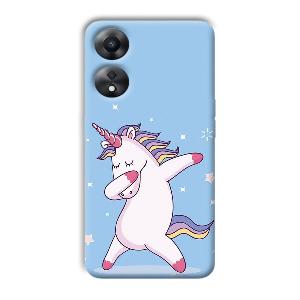 Unicorn Dab Phone Customized Printed Back Cover for Oppo A78 5G
