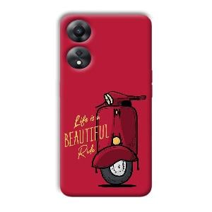 Life is Beautiful  Phone Customized Printed Back Cover for Oppo A78 5G