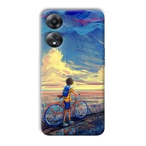 Boy & Sunset Phone Customized Printed Back Cover for Oppo A78 5G