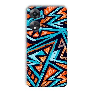Zig Zag Pattern Phone Customized Printed Back Cover for Oppo A78 5G