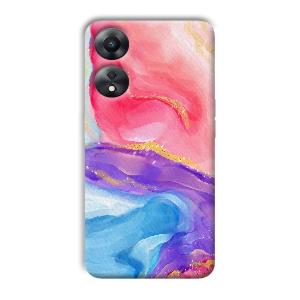 Water Colors Phone Customized Printed Back Cover for Oppo A78 5G