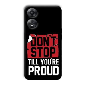 Don't Stop Phone Customized Printed Back Cover for Oppo A78 5G