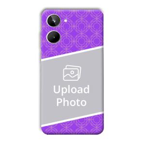 Purple Design Customized Printed Back Cover for Realme 10