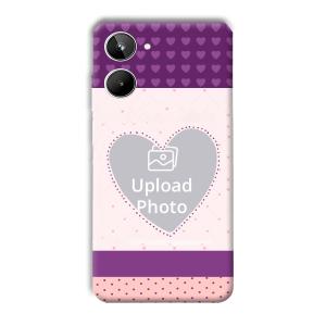 Purple Hearts Customized Printed Back Cover for Realme 10